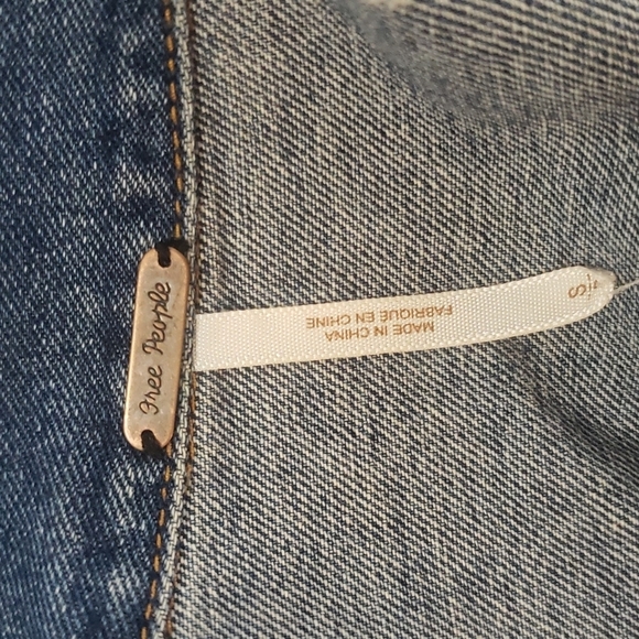 Free People Nordic Distressed Wool Denim Jacket - Picture 7 of 8